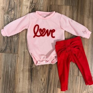 🌸 3 for 25 Baby Girl Love Outfit ♥️💗
